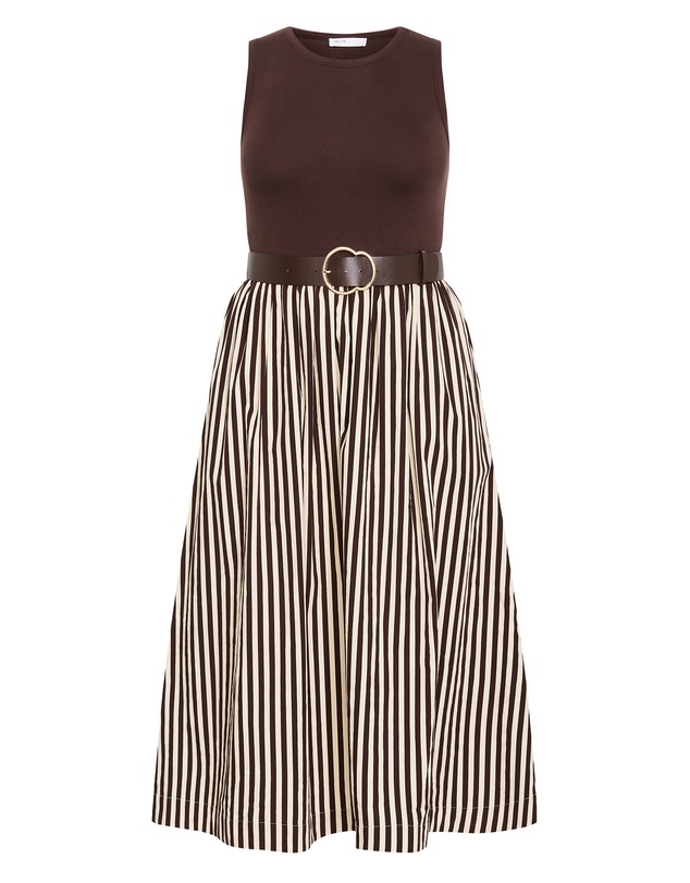City Chic - Briar Contrast Stripe Dress