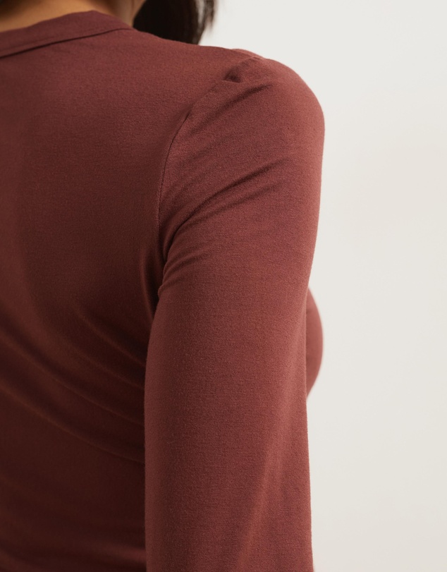 Atmos&Here - Tilly Asymmetrical Button Through Jersey Top