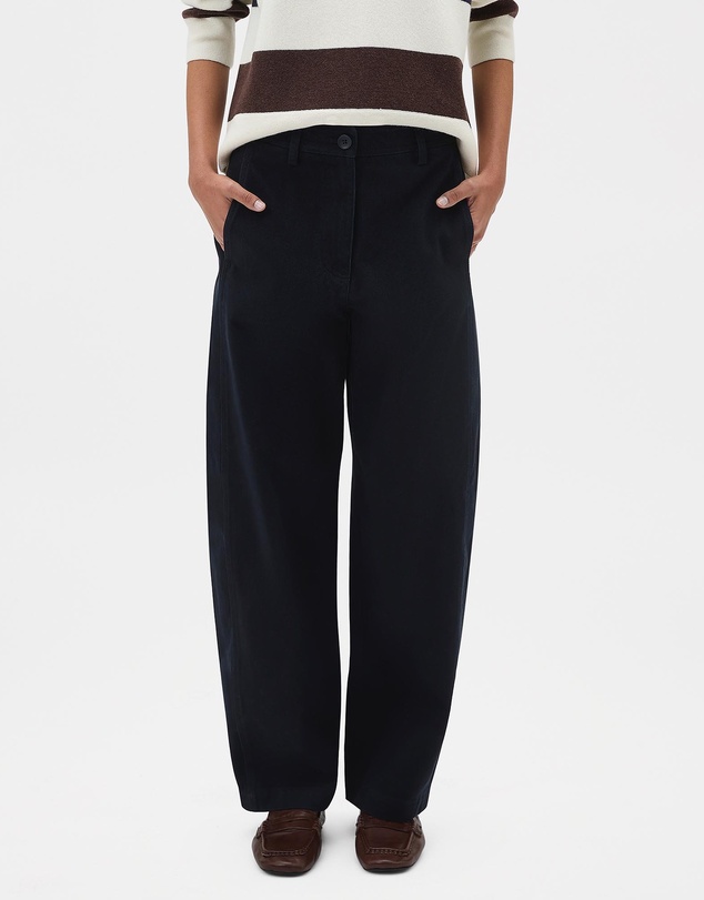 Oroton - Barrel Twill Leg Pants