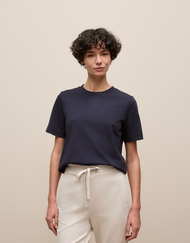 Trenery - Cotton Crew T-shirt in Night Sky