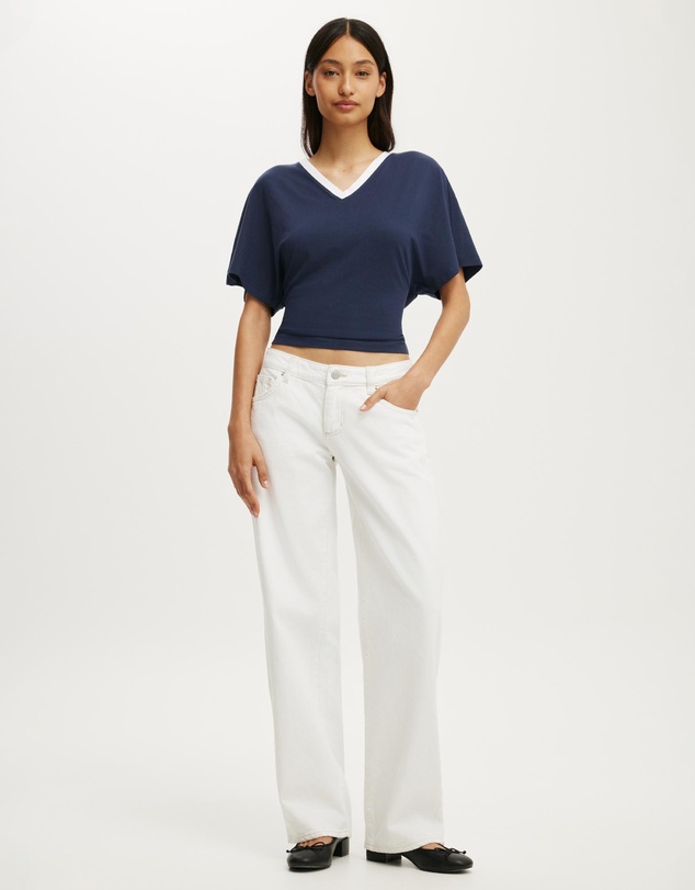 Cotton On - Blair Batwing V Neck Top