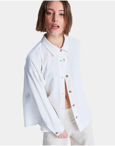 Roxy - Womens Morning Shinte Stripe Long Sleeve Shirt