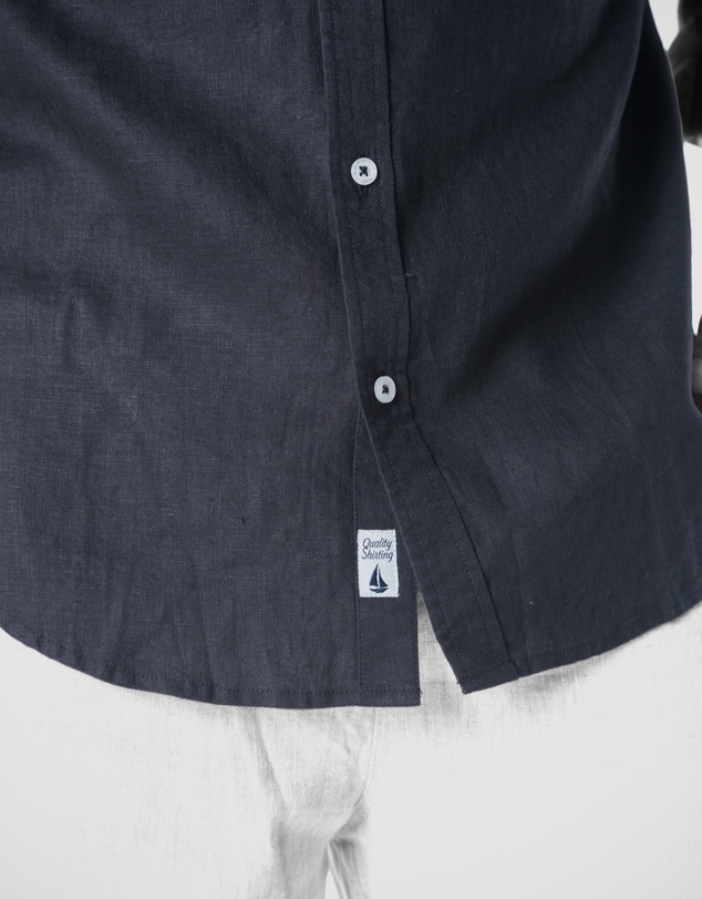 Coast Clothing - Milan Long Sleeve Linen Shirt -Black