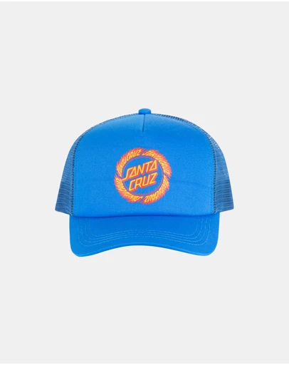 Santa Cruz - Flame Ringed Dot Trucker Cap - Teens
