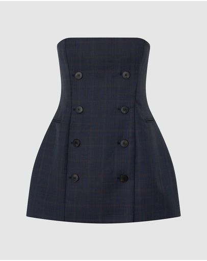 Navy Chocolate Check