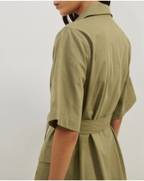 Atmos&Here - Amy Cotton Drill Midi Shirt Dress
