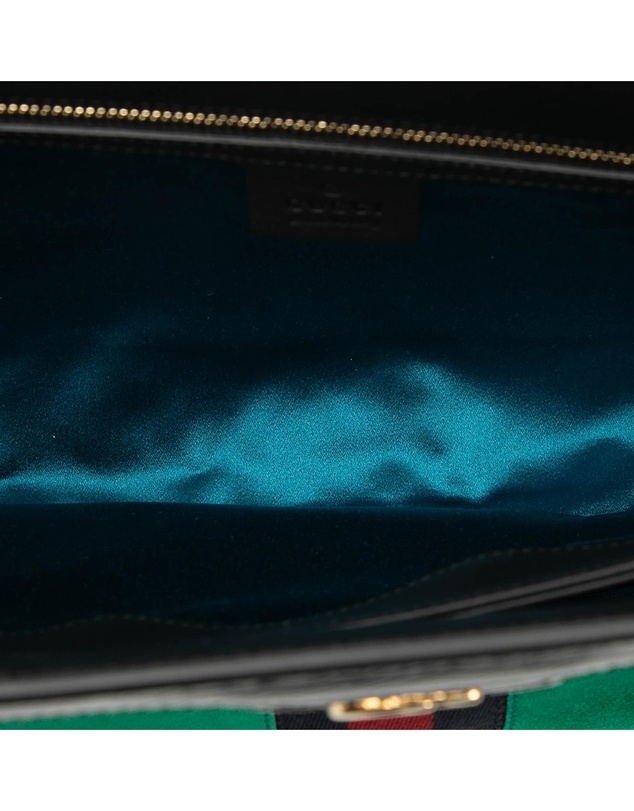 Pre-Loved by Azura Reborn - Pre-Loved Medium Suede Web Ophidia Chain Shoulder Bag