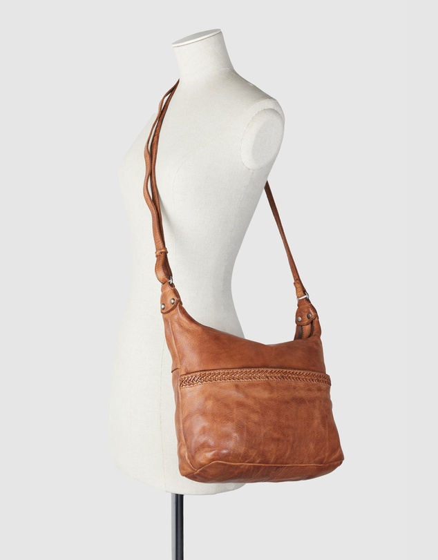 Evity - Isla Leather Braided Crossbody Bag