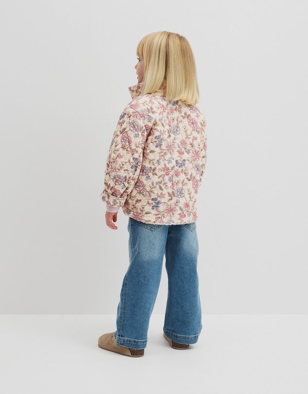 Country Road - Organically Grown Cotton Print Sherpa Lined Jacket