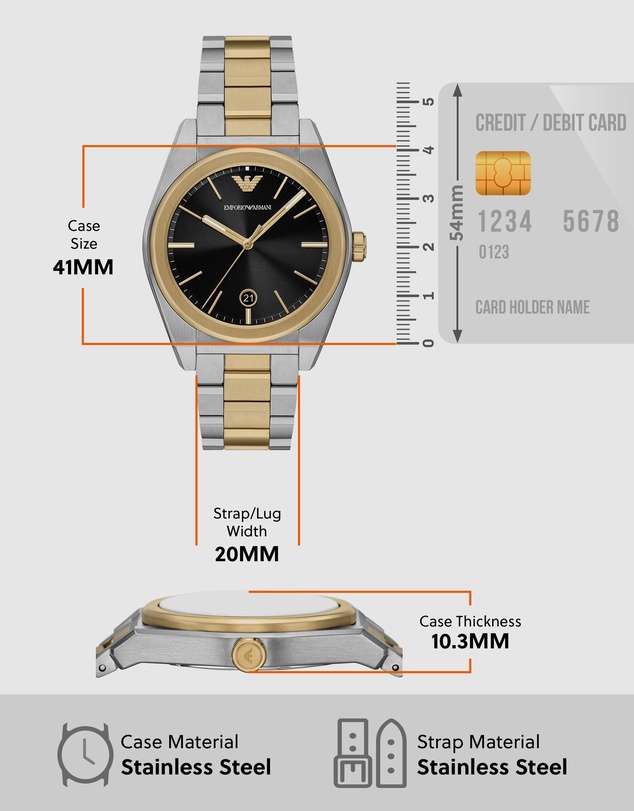 Emporio Armani - Two Tone Analogue Watch