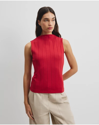 Country Road - Mock Neck Rib Tank