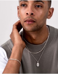 Dower & Hall - Men's Rice Nomad Necklace In Sterling Silver