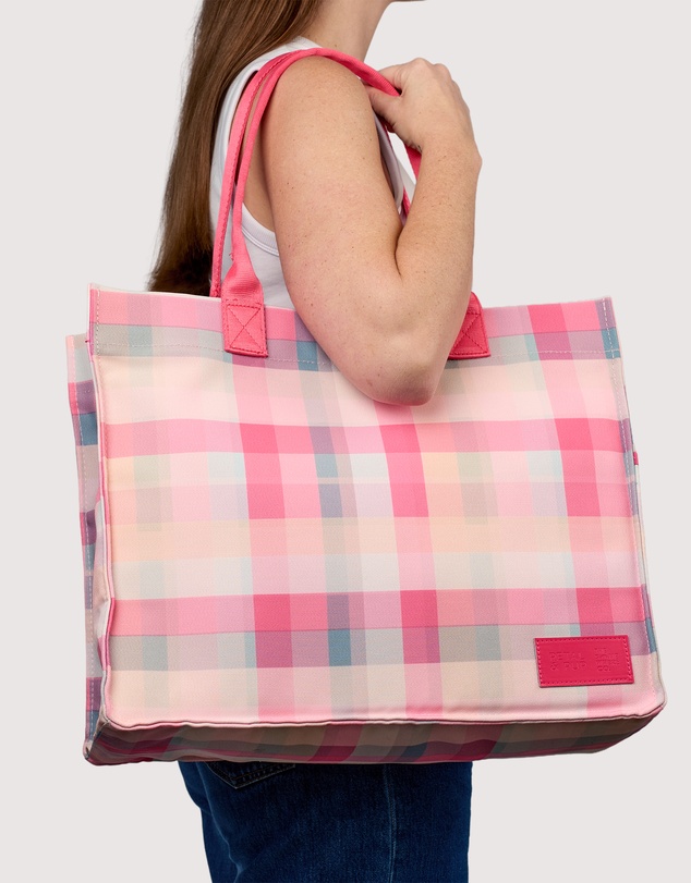 The Somewhere Co - Pink Plaid Ultimate Tote Bag
