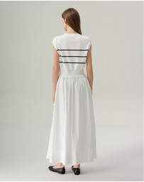 IDA+S - Lena Striped Button Up Top