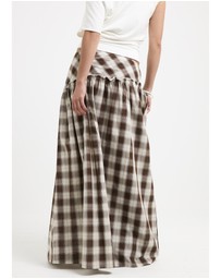 Subtitled - Dakota Gingham Yoke Maxi Skirt