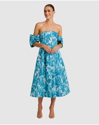 Romance by Honey and Beau - Seanna Off Shoulder Midi Dress