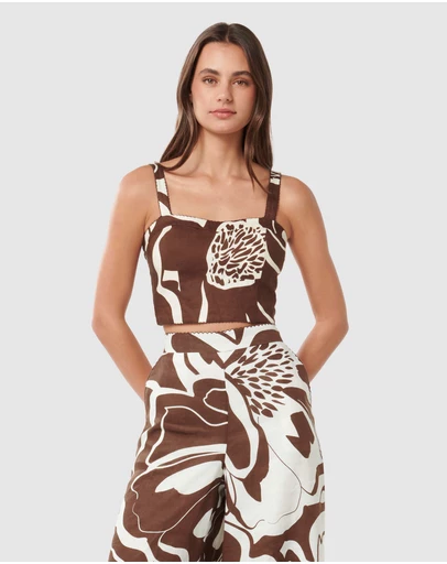 Forever New - Patricia Printed Linen Top