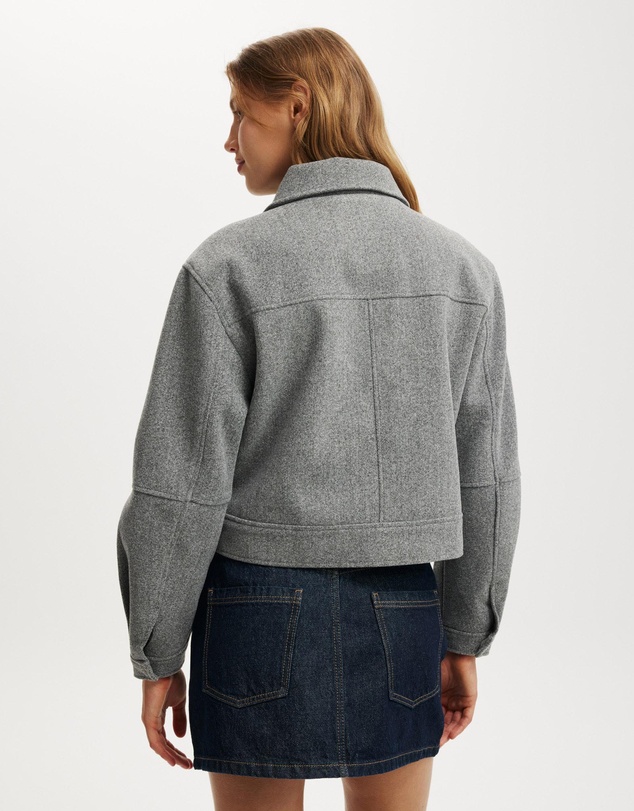 Cotton On - Melton Cropped Jacket