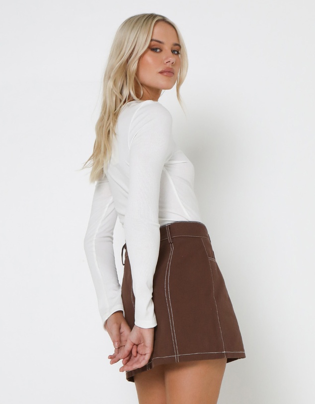Lost in Lunar  - Poppy Ribbed Top