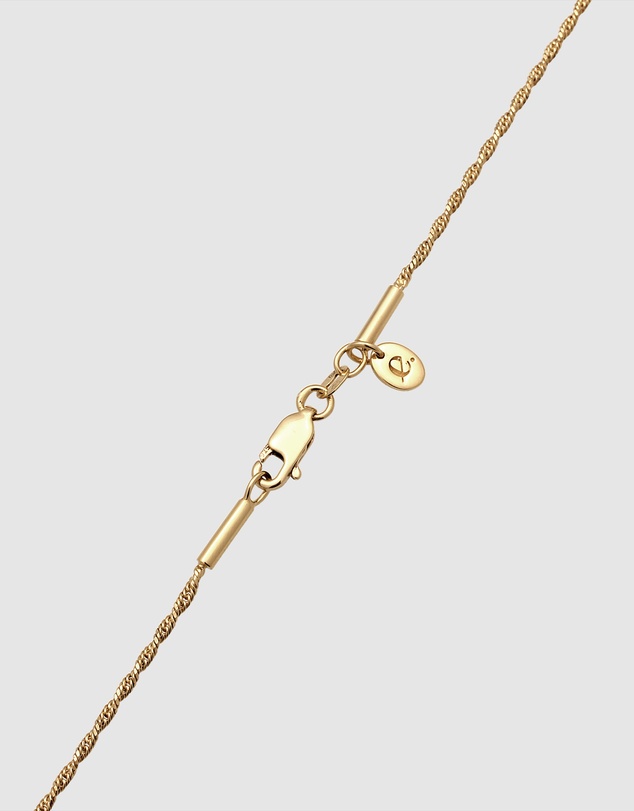 Elli Jewelry - Necklace Y-Chain 925 Sterling Silver Gold-Plated