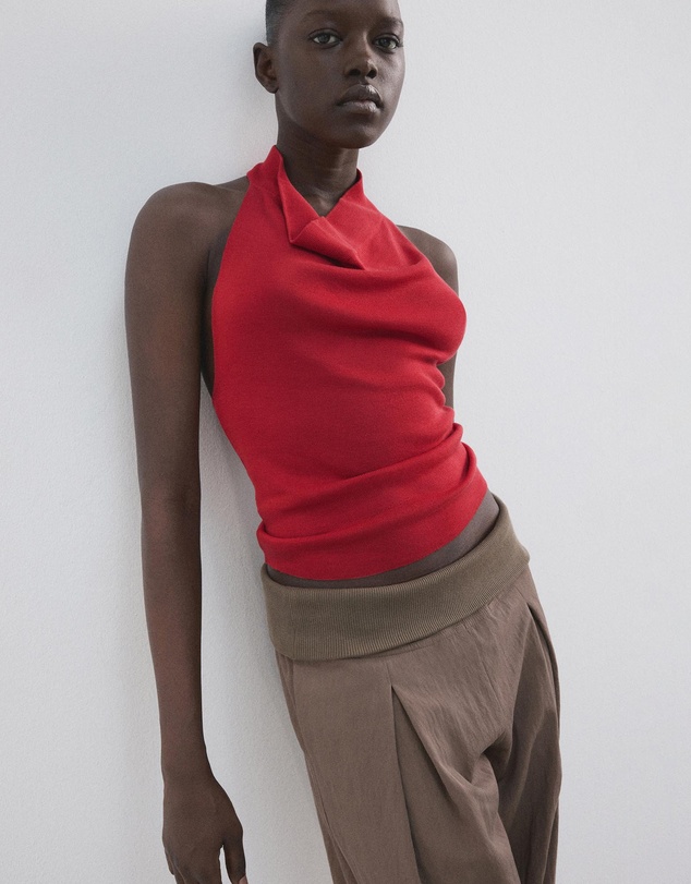 M.N.G - Halter-Neck Lyocell Top