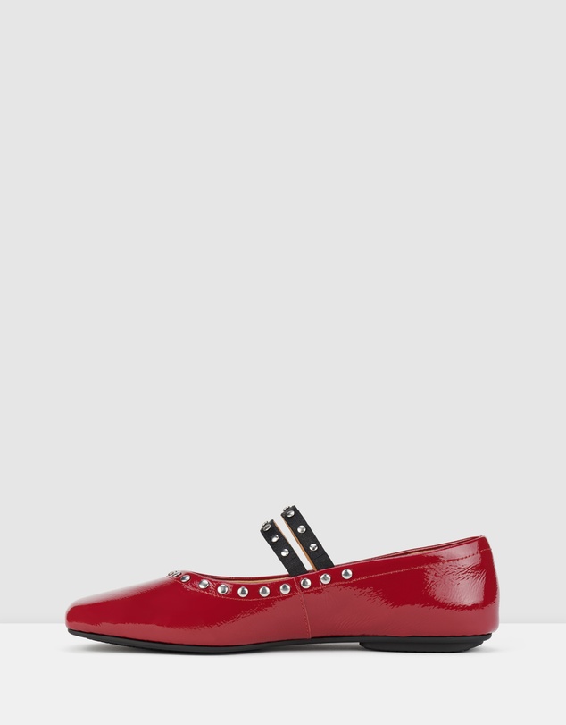 Rollie - Ballet MJ Square Toe Stud Flat