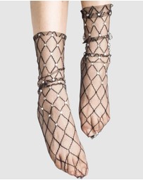 High Heel Jungle - Diamonds and Pearls Sheer Socks