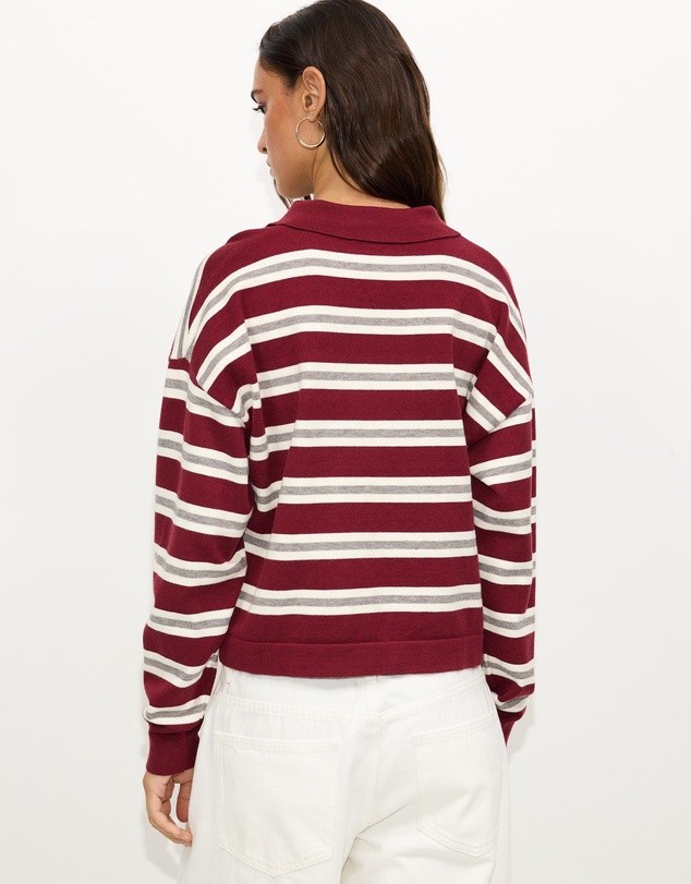 Dazie - Piper Stripe Knit Polo