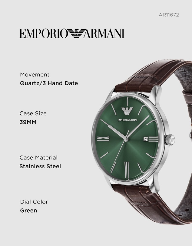 Emporio Armani - Brown Analogue Watch