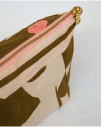 Mosey Me - Olive Poppy Cosmetic Bag