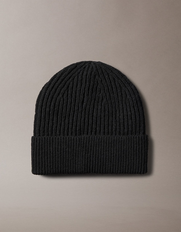 Calvin Klein - Wool Blend Signature Logo Beanie