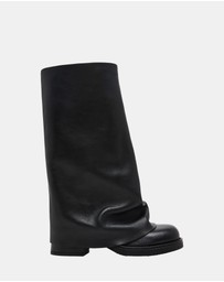 Steve Madden - Benton Black Leather Boots