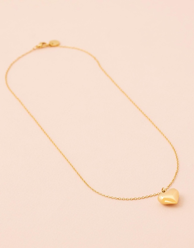Carly Paiker - Amore Small Puffy Heart Fine Chain Pendant