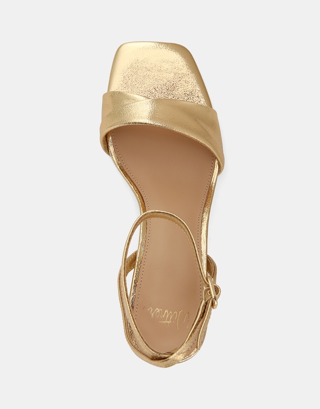 Wittner - Martina Metallic Leather Flared Heels