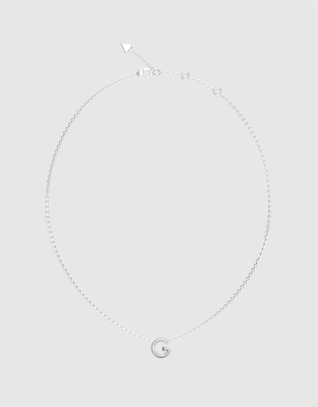 GUESS - Silver-Tone G Crystal Necklace