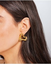 Zoe Olivia - Waterproof Organic Heart Stud Earrings