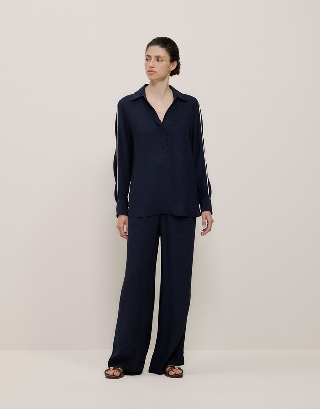 Trenery - Piping Detail Pull On Pant in Night Sky