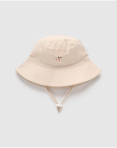 Purebaby - Linen Blend Hat-Kids-Babies