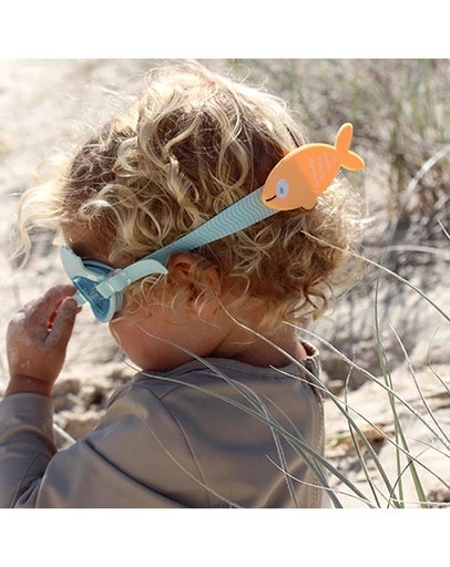 Sunnylife - Kids Swim Goggles Finn the Fish Aqua Blue