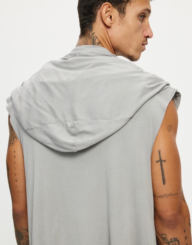Surrounded By Ghosts - The Natrolite Hooded Rib Knit Sleeveless Cardigan