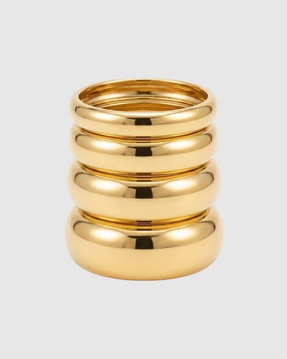 HOUSE OF SLANI - Adele Chunky Gold Bangles