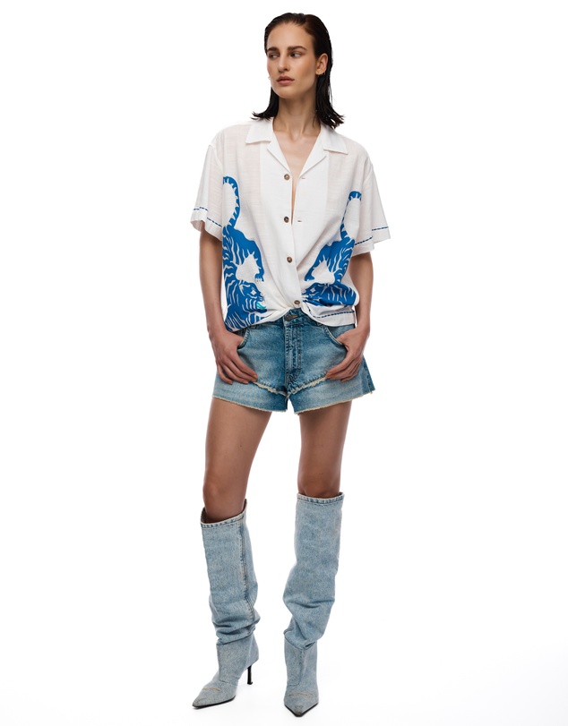THE TALES - Crouching Tiger Cotton Shirt