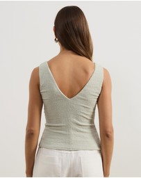 Atmos&Here - Alba Textured Ruched Top