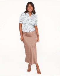 Petal & Pup - Hollis Smocked Shirt - Blue Polka Dot