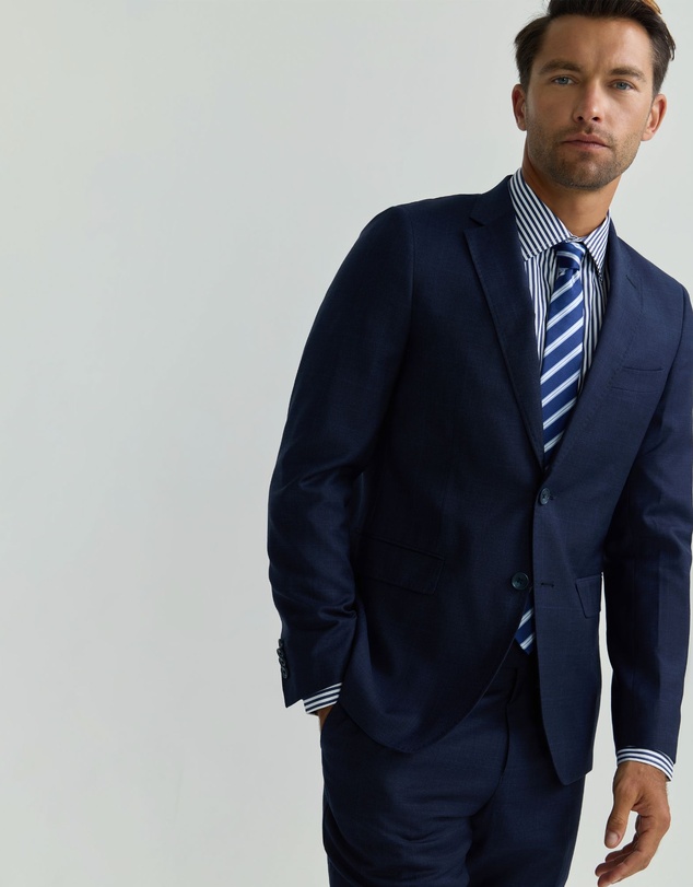 Oxford - Auden Wool Checked Suit Jacket
