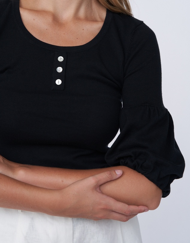 Amelius - Frances Three Quarter Puff Sleeve Knit