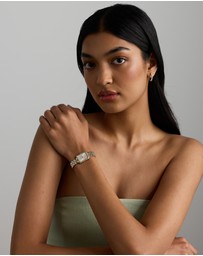 Michael Hill - Women's 0.20 Carat TW Diamond Bezel Watch in Gold Tone Stainless Steel