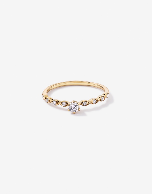 Michael Hill - 0.17TW Round Brilliant Laboratory-Grown Diamond Promise Ring in 10kt Yellow Gold