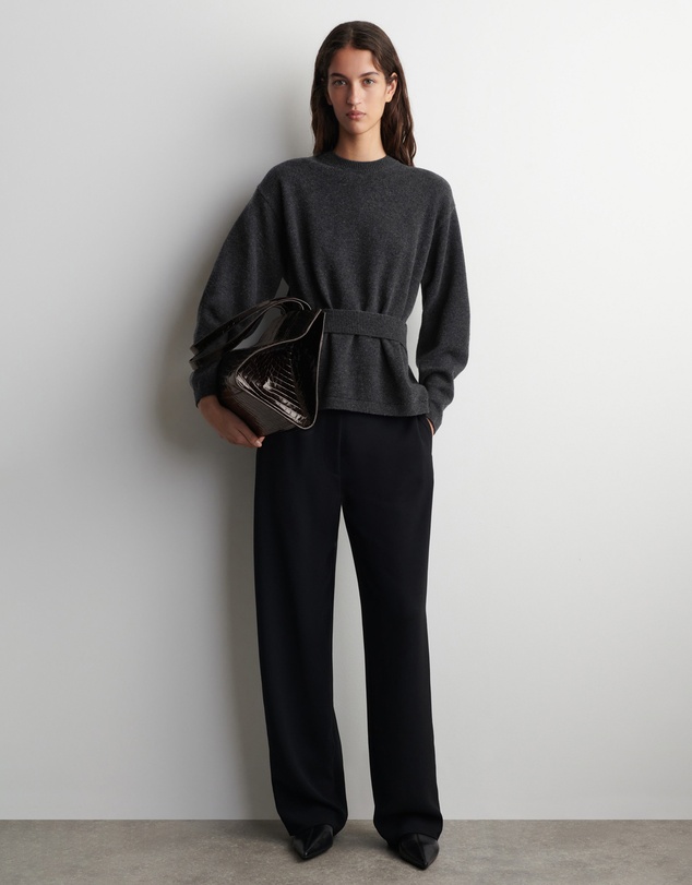 COS - Belt-Detail Merino Wool Jumper