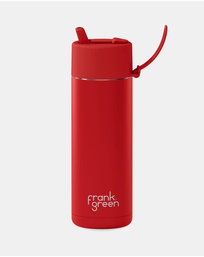 Frank Green - 20Oz Stainless Steel Ceramic Reusable Bottle With Flip Straw Lid